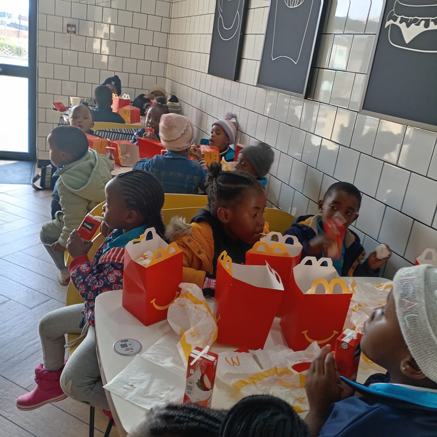 Kids smiling