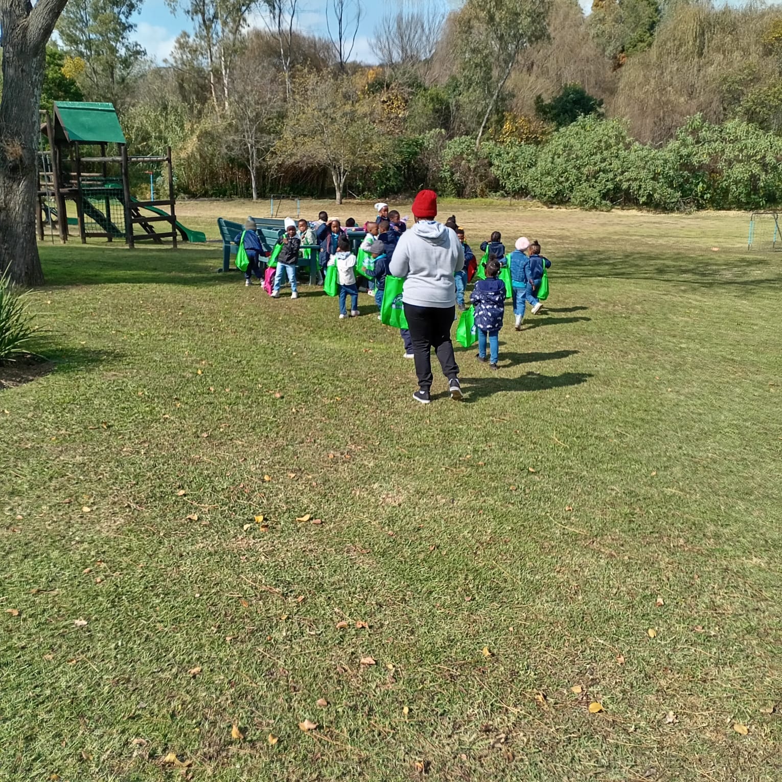 Kids smiling
