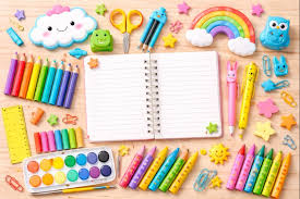 Stationery and cleaning detergents
